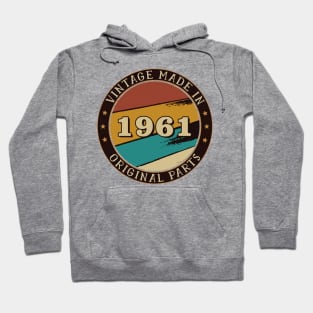 Vintage Made In 1961 Original Parts Hoodie